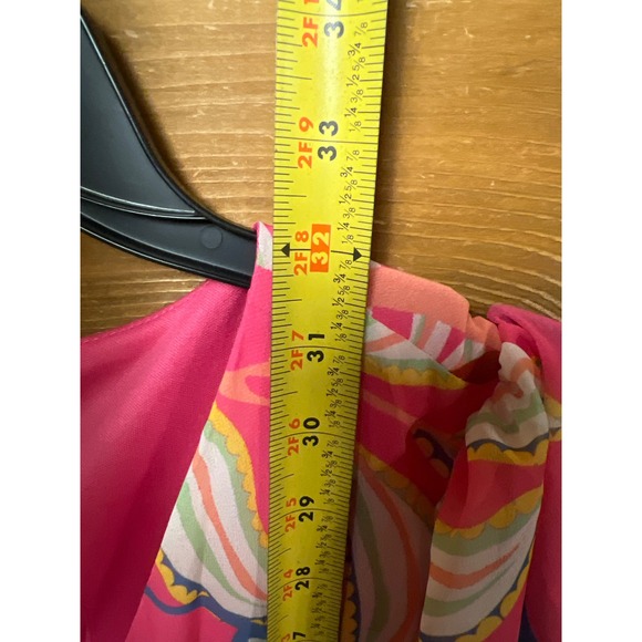 Flying Tomato‎ Pink Tropical Floral Wrap Romper Short Sleeve Tie Waist Cottage - Picture 3 of 10